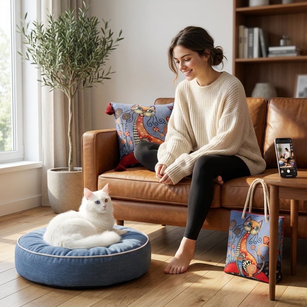 Premium Evcil Hayvan Yatağı – Dostunuzun Adıyla Kişiselleştirilmiş Konfor + ÜCRETSİZ Bakım Rehberi