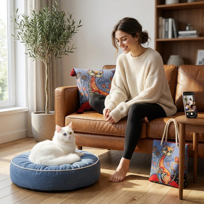 Premium Evcil Hayvan Yatağı – Dostunuzun Adıyla Kişiselleştirilmiş Konfor + ÜCRETSİZ Bakım Rehberi