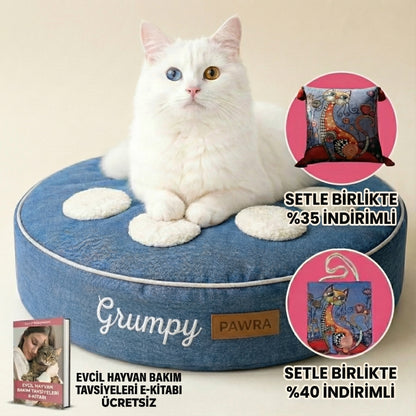 Premium Evcil Hayvan Yatağı – Dostunuzun Adıyla Kişiselleştirilmiş Konfor + ÜCRETSİZ Bakım Rehberi