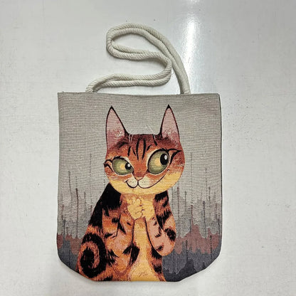 Sanatçı Tasarımı Premium Goblen Kedi Çantası 🎨